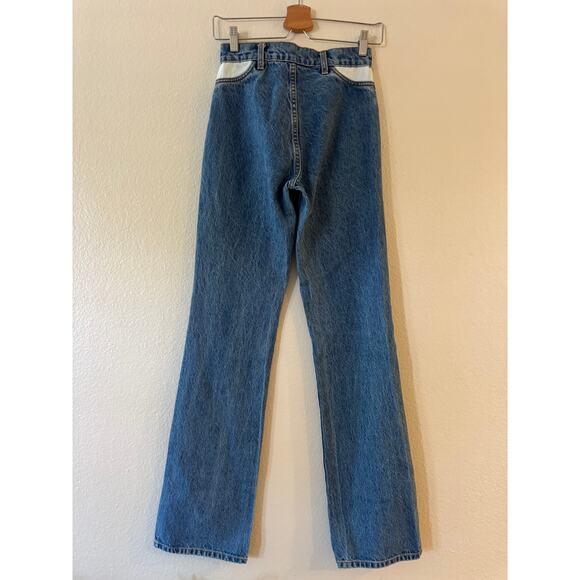 Revice The Muse Jeans Size 23 Goddess High Rise Colorblock Pocket Cotton Flared - Picture 3 of 7